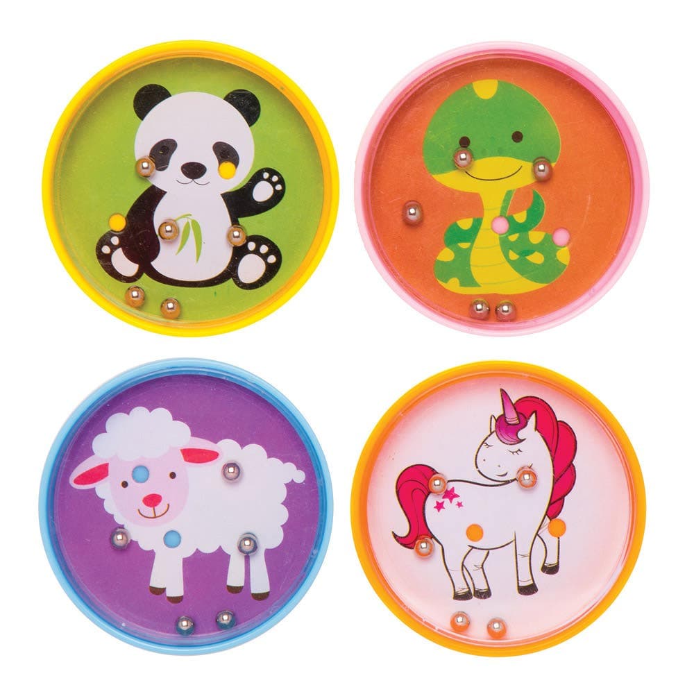 Mini Ball Puzzle Games (Pack of 8) Creative Play Toys 4 assorted colours - Blue, Orange, Yellow & Pink