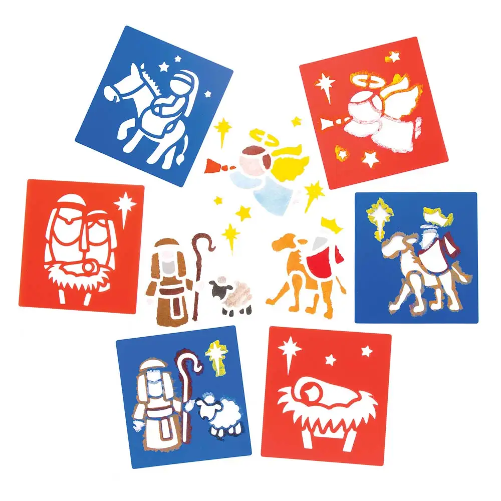 Nativity Stencils (Pack of 6) Christmas Craft Supplies