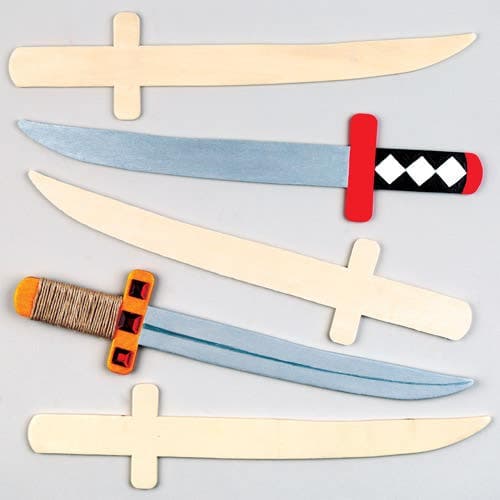 Wooden Swords (Pack of 4) Art Craft Kits