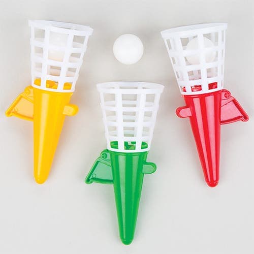 Pop 'n' Catch Games (Pack of 6) Creative Play Toys 3 assorted colours - Red, Blue and Yellow