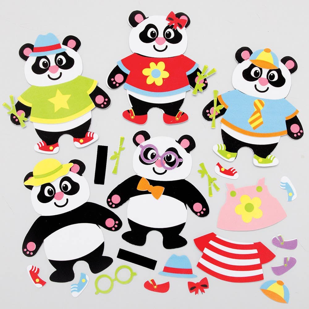 Panda Mix & Match Magnet Kits (Pack of 8) Art Craft Kits
