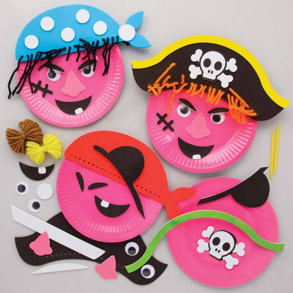 Pirate Plate Kits (Pack of 4) Party Tableware
