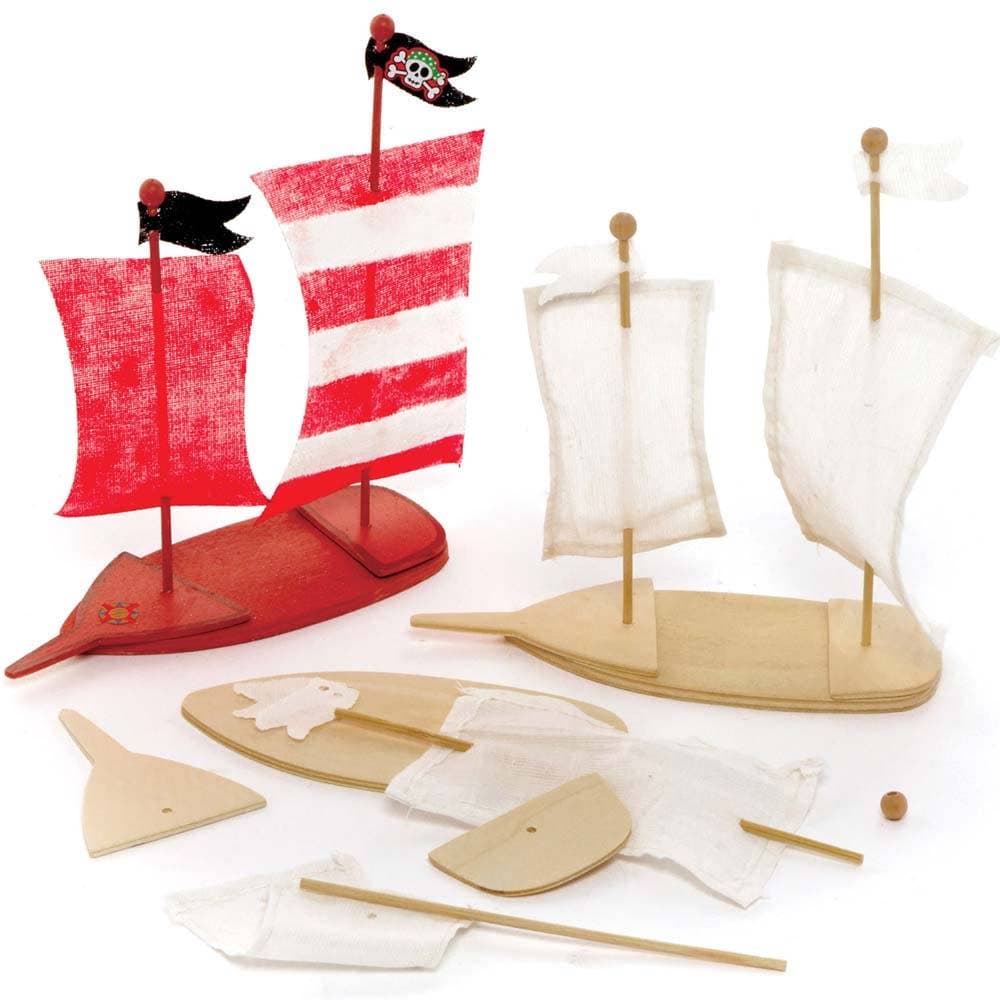 Pirate Ship 3D Woodcraft Kits (Pack of 3) Art Craft Kits