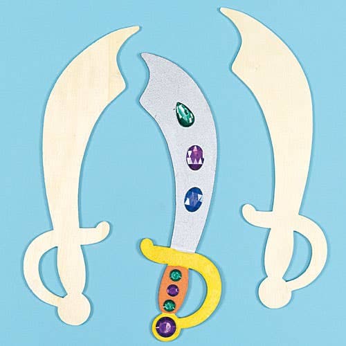 Pirate Wooden Swords (Pack of 4) Art Craft Kits