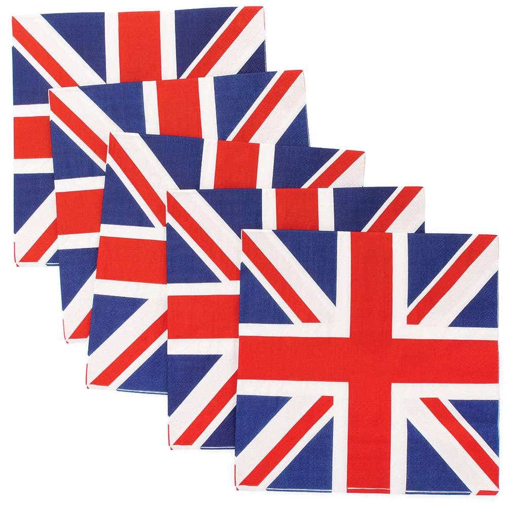 Union Jack Napkins (Pack of 40) Party Tableware