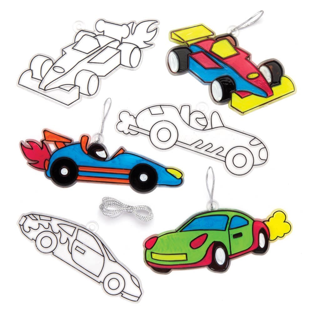 Racing Car Suncatchers (Pack of 8) Decoration Craft Kits