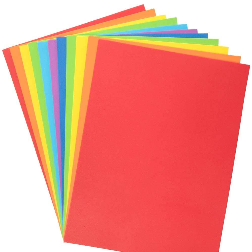 Rainbow Colours Foam Sheets (Pack of 20) Craft Supplies 7 assorted colours - Red, Orange, Yellow, Green, Blue, Violet & Indigo