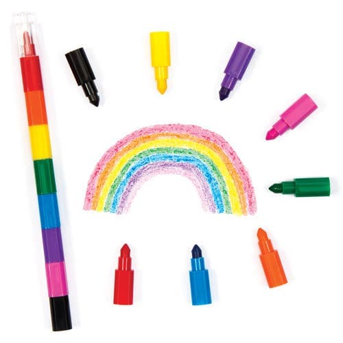 Rainbow Pop-a-Crayons (Pack of 4) 8 assorted colours