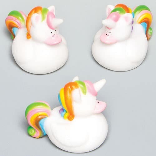 Rainbow Unicorn Ducks (Pack of 4) Soft & Sensory Toys