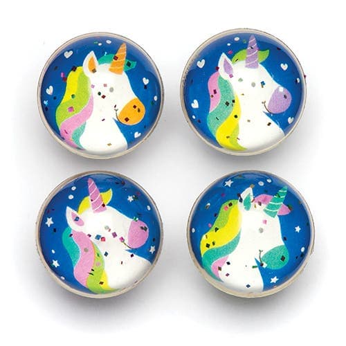 Rainbow Unicorn Glitter Jet Balls (Pack of 8) Pocket Money Toys
