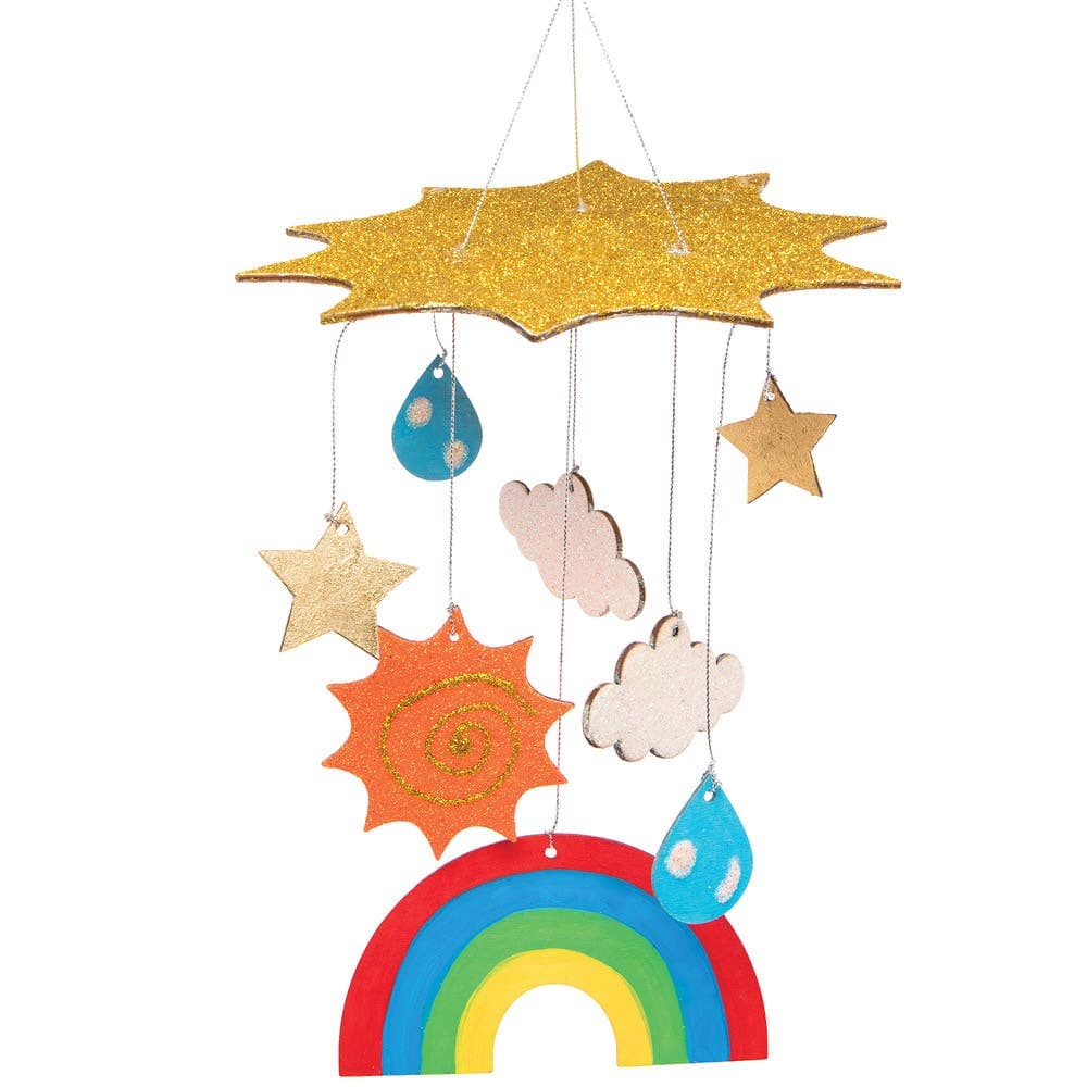 Rainbow Wooden Mobile Kits (Pack of 2) Art Craft Kits