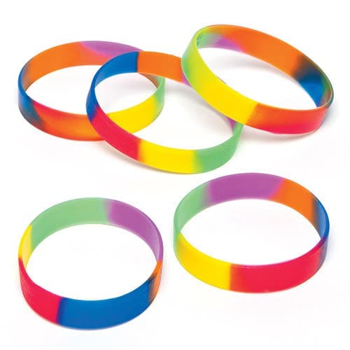Rainbow Wrist Bands (Pack of 10) Small Toys