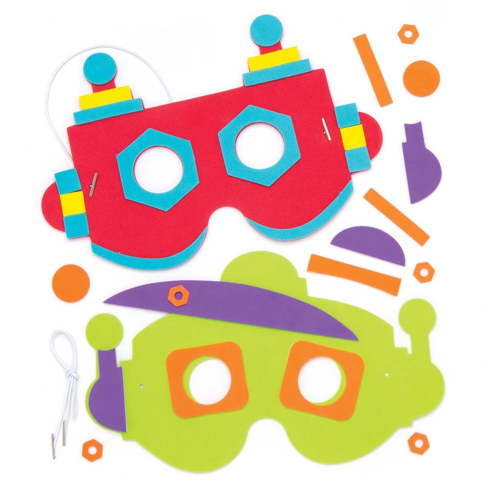 Robot Foam Mask Kits (Pack of 4) Art Craft Kits