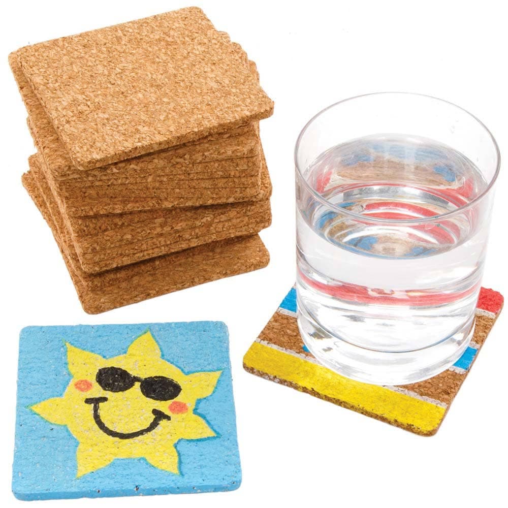 Square Cork Coasters Bulk Pack (Pack of 30) Decoration Craft Kits