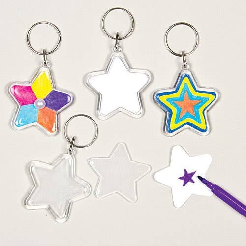 Star Keyring Kits (Pack of 6) Decoration Craft Kits