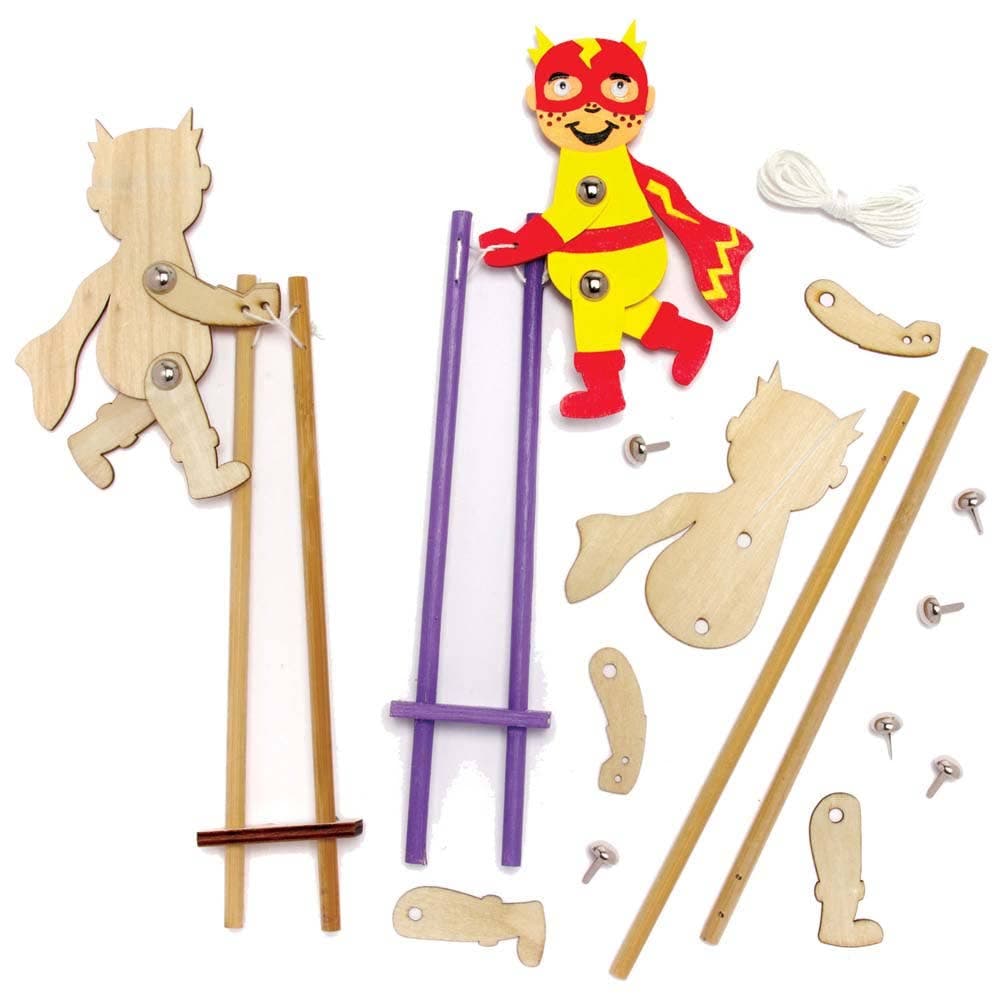 Star Superhero Wooden Acrobat Kits (Pack of 3) Decoration Craft Kits