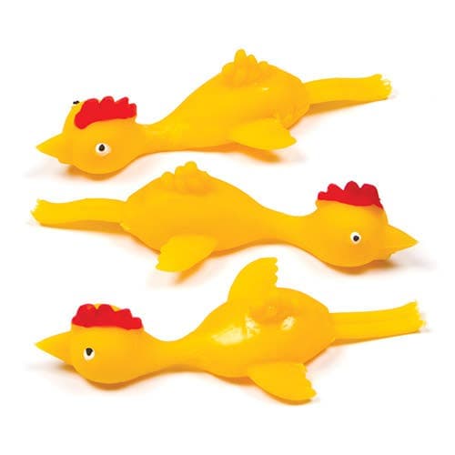 Stretchy Flying Chickens (Pack of 5) Sensory Toys, Chicken Size 5cm, Pull & Stretch, Small Toys For Kids