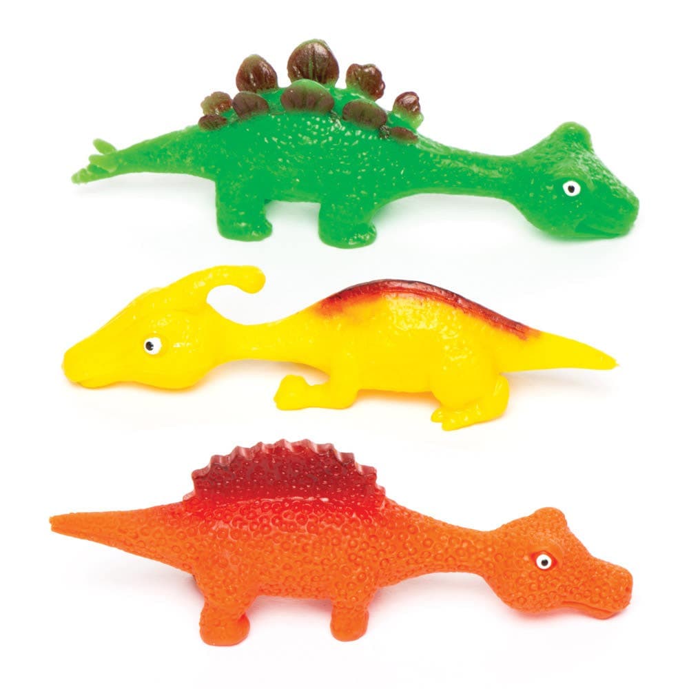 Stretchy Flying Dinosaurs (Pack of 4) Soft & Sensory Toys 3 assorted colours - Green, Yellow & Orange