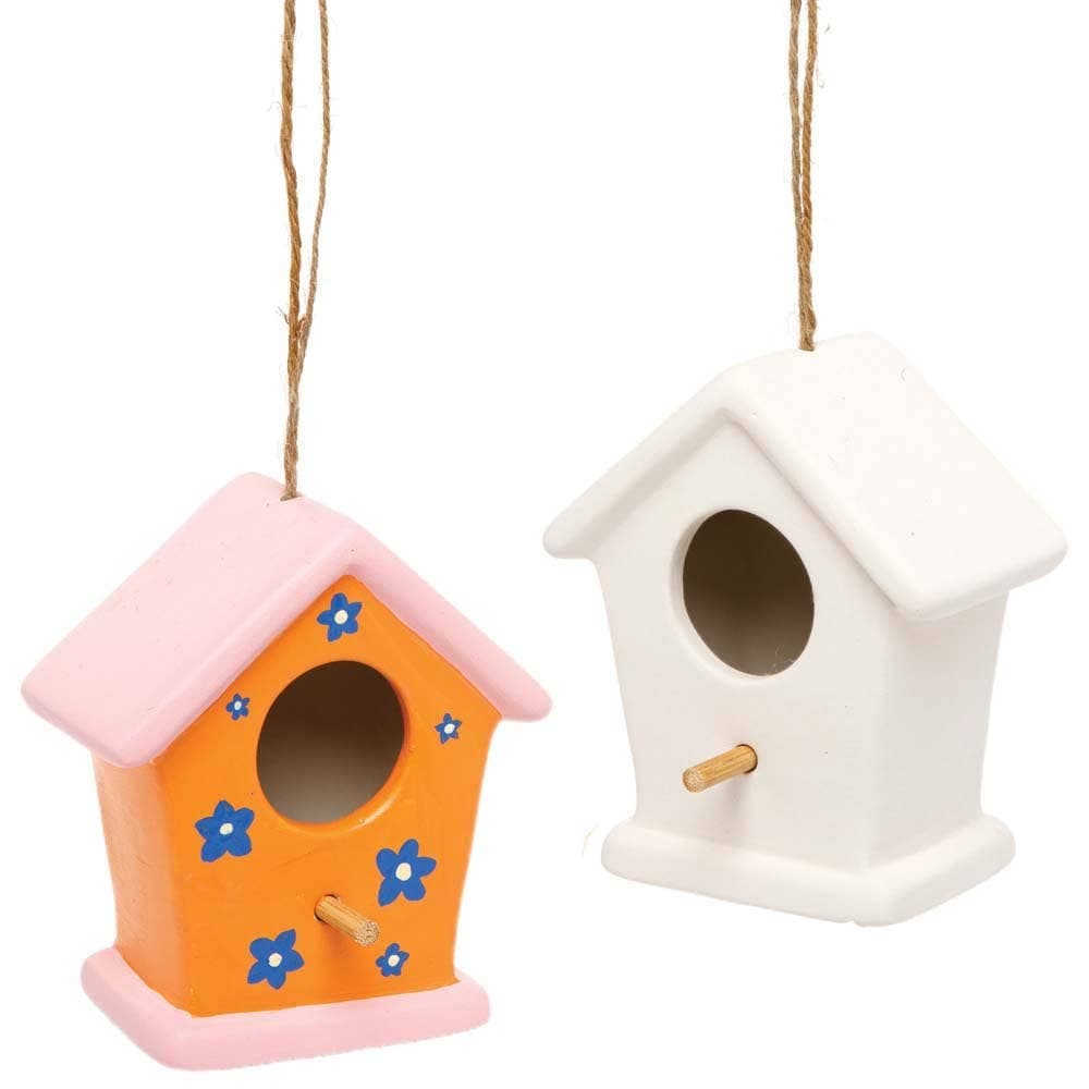 Ceramic Bird Houses (Pack of 2) Nature Craft Kits