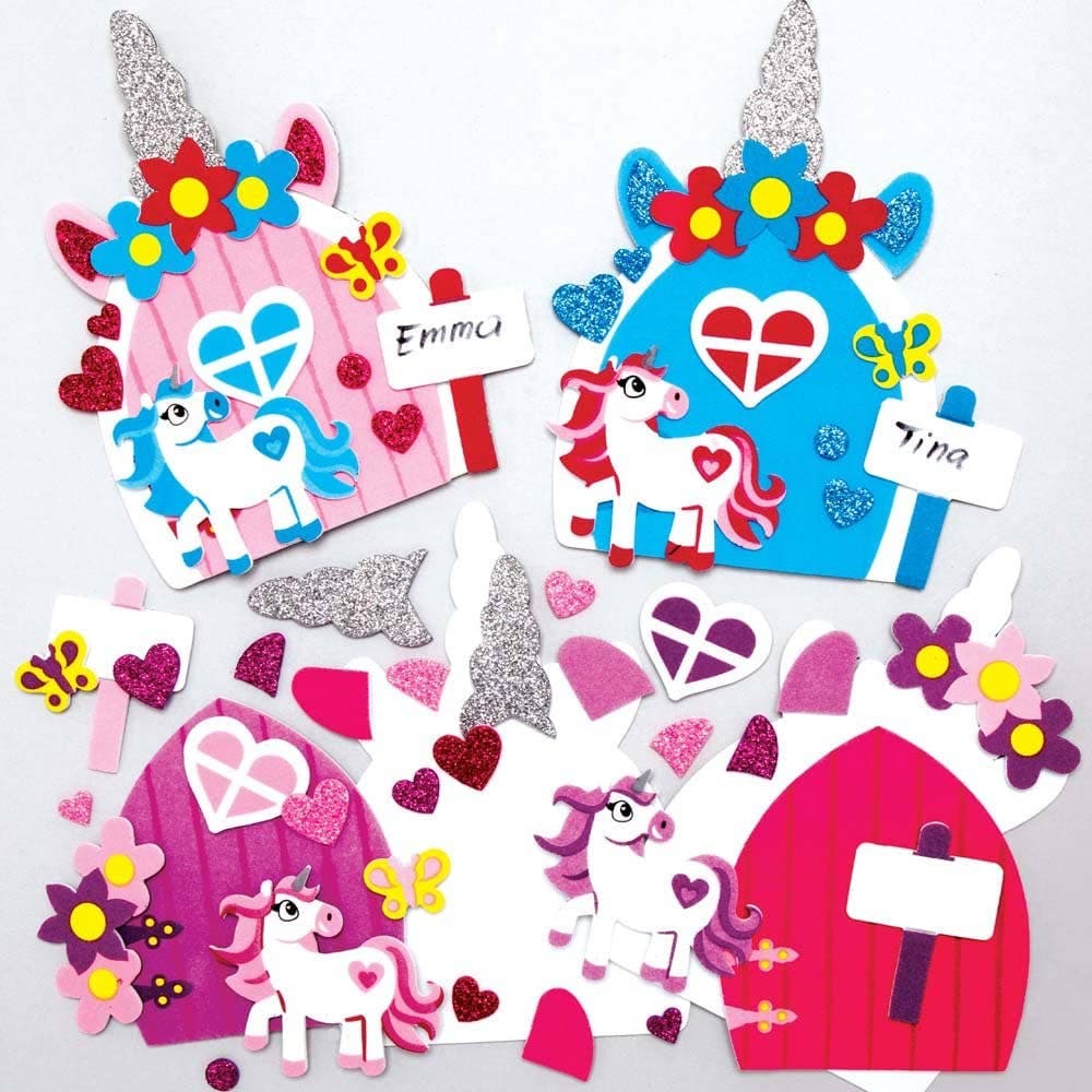 Unicorn Fairy Door Kits (Pack of 4) Decoration Craft Kits
