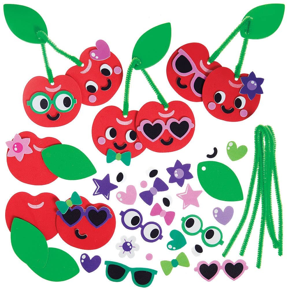 Cherries Mix & Match Decoration Kits (Pack of 6)