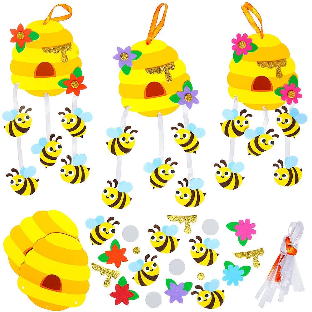Beehive & Bees Decoration Kits (Pack of 5)