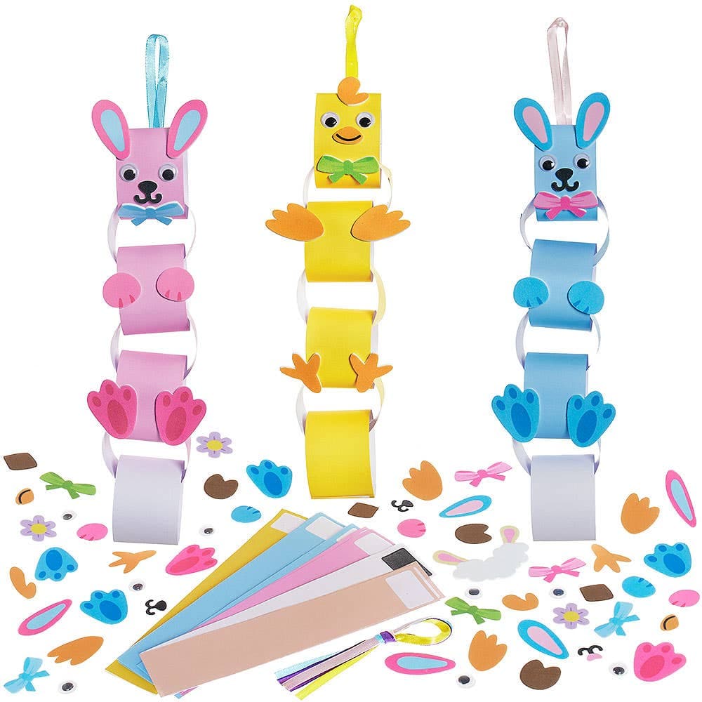 Easter Character Paper Chain Kits (Pack of 4)