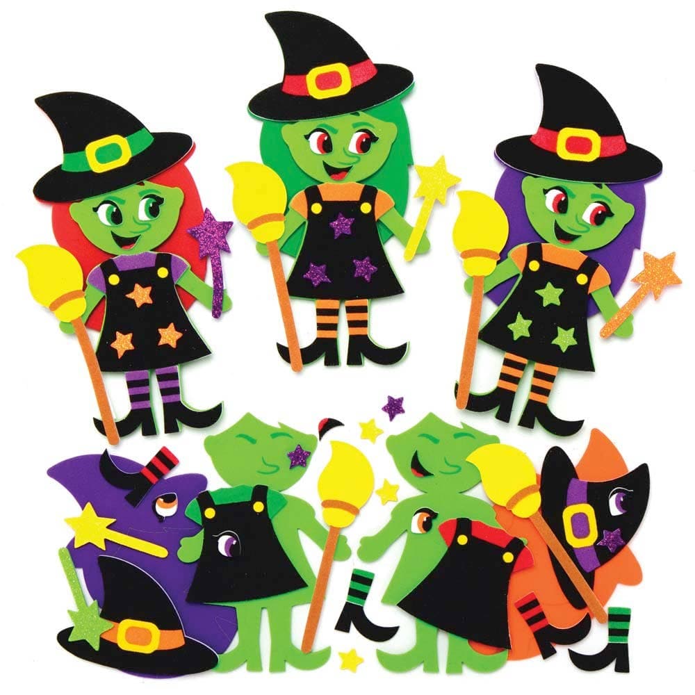 Witch Mix & Match Magnet Kits (Pack of 8) Halloween Crafts