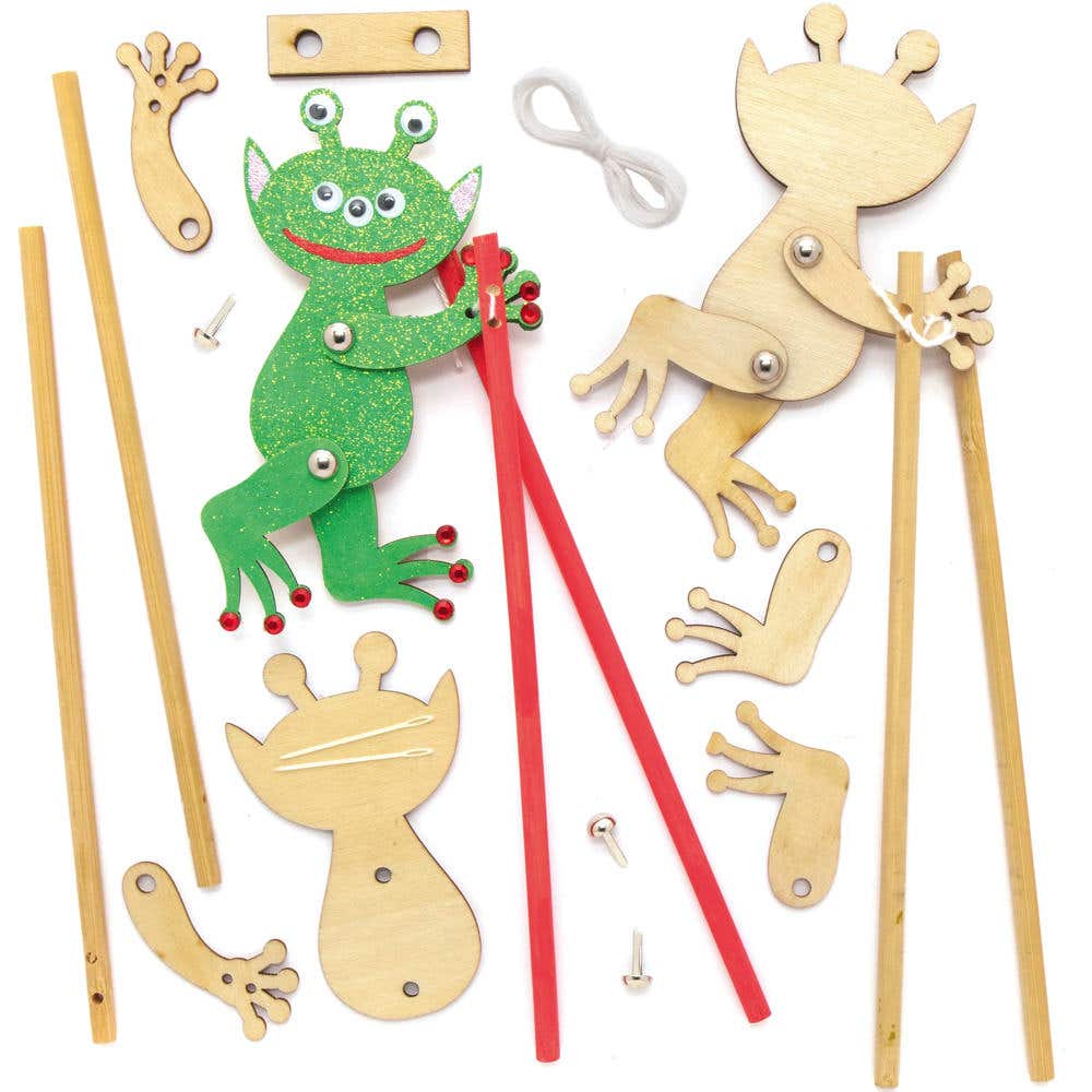 Wooden Flipping Alien Acrobat Kits (Pack of 3) Art Craft Kits