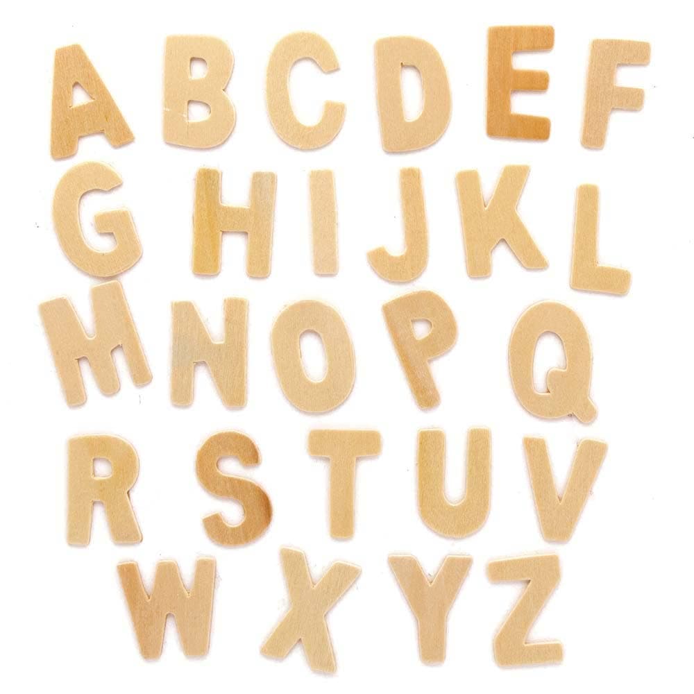 Wooden Upper Case Letters (Pack of 130) Craft Embellishments
