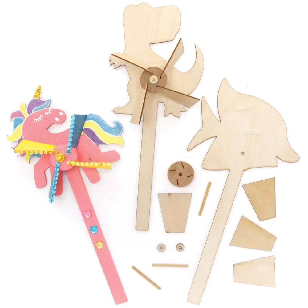Wooden Windmill Kits Assortment (Pack of 4) Nature Craft Kits