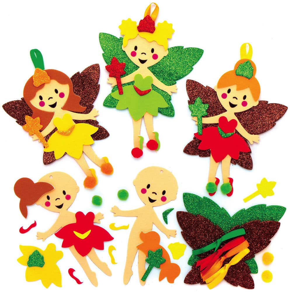 Autumn Fairy Foam Mix & Match Decoration Kits (Pack of 8) Decoration Craft Kits