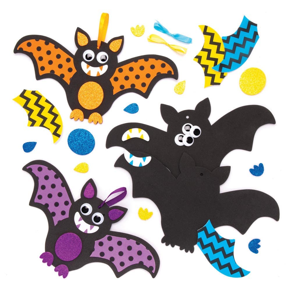 Bat Mix & Match Decoration Kits (Pack of 8) Halloween Toys