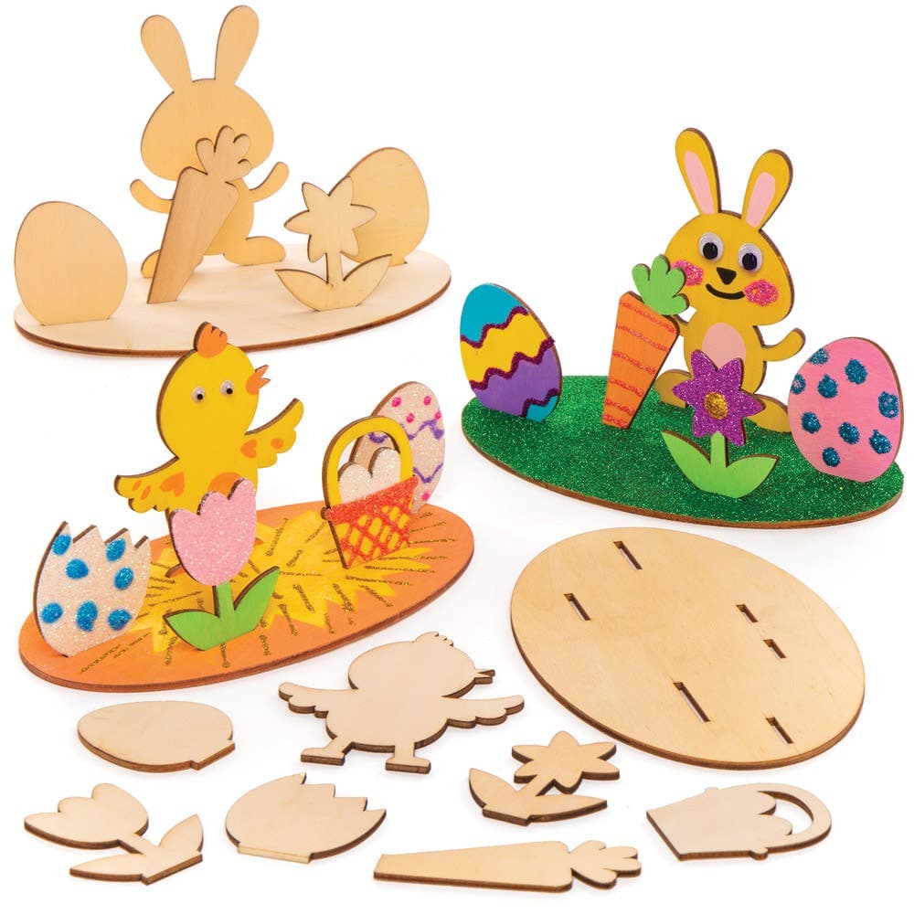 Easter 3D Wooden Scene Kits (Pack of 4) Easter Crafts For Kids