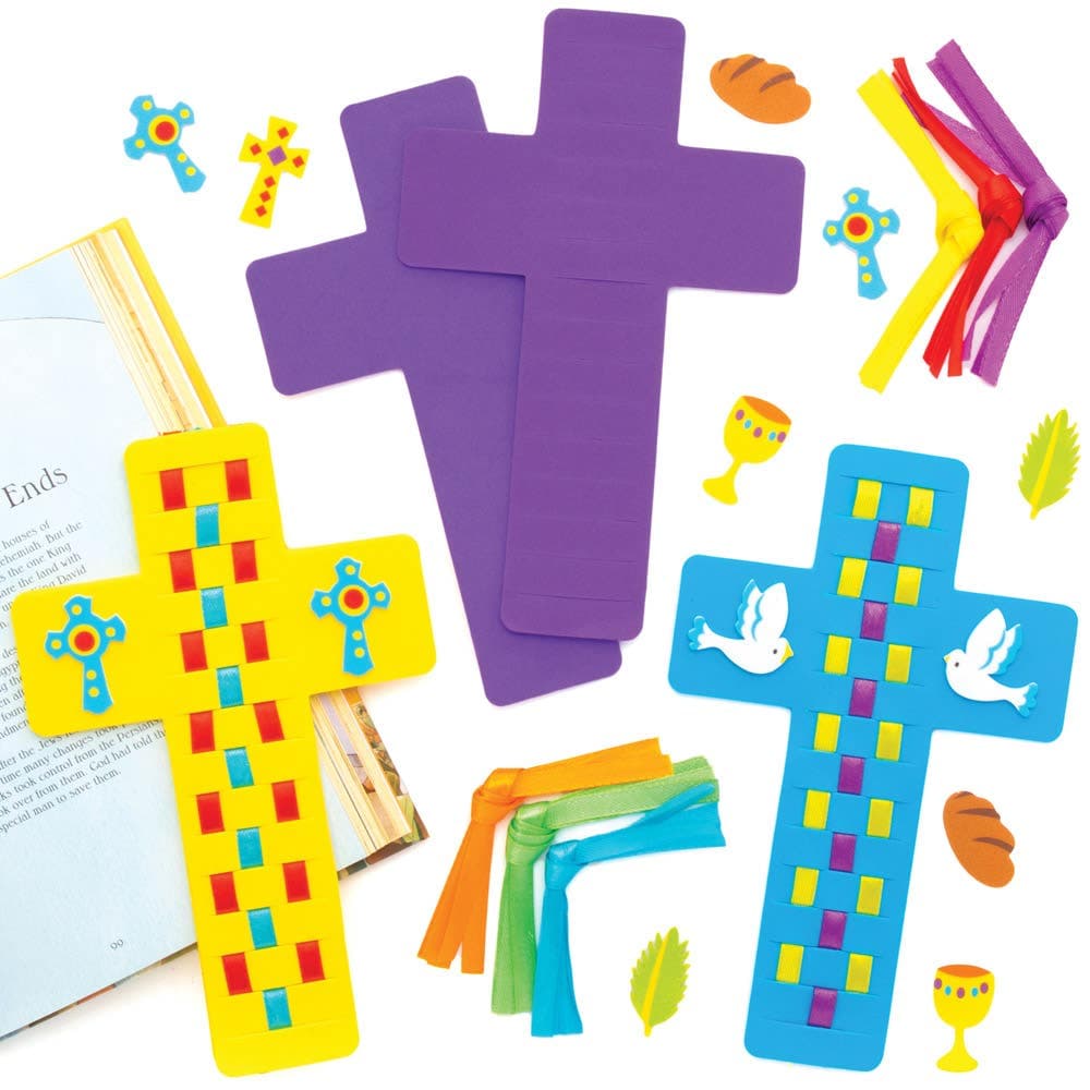 Holy Week Bible Bookmark Kits (Pack of 6) Easter Crafts For Kids 6 assorted bookmark colours - Purple, Red, Green, Blue, Yellow & Orange