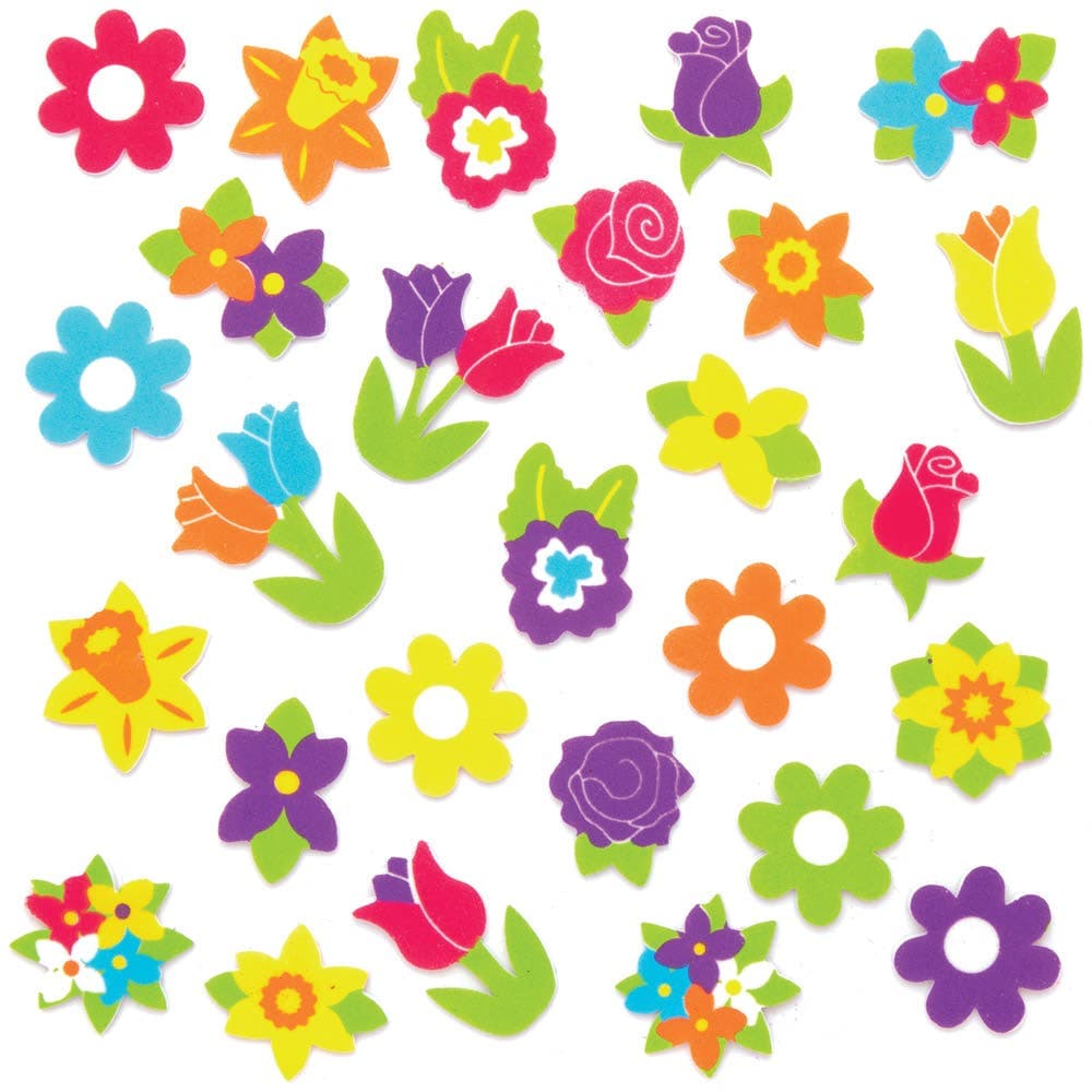 Spring Flower Foam Stickers (Pack of 120) Stickers