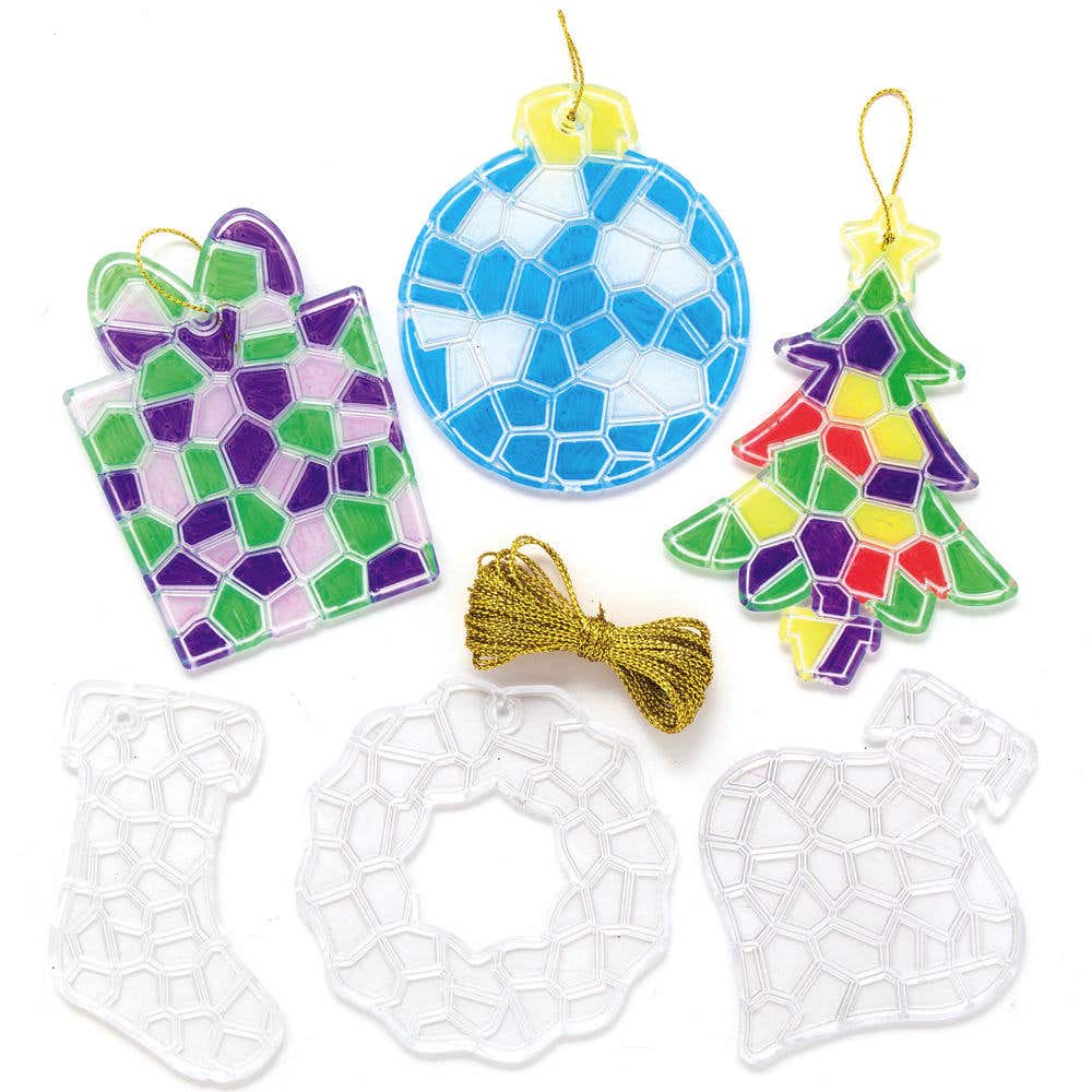 Christmas Crystal Mosaic Decorations (Pack of 10) Christmas Crafts
