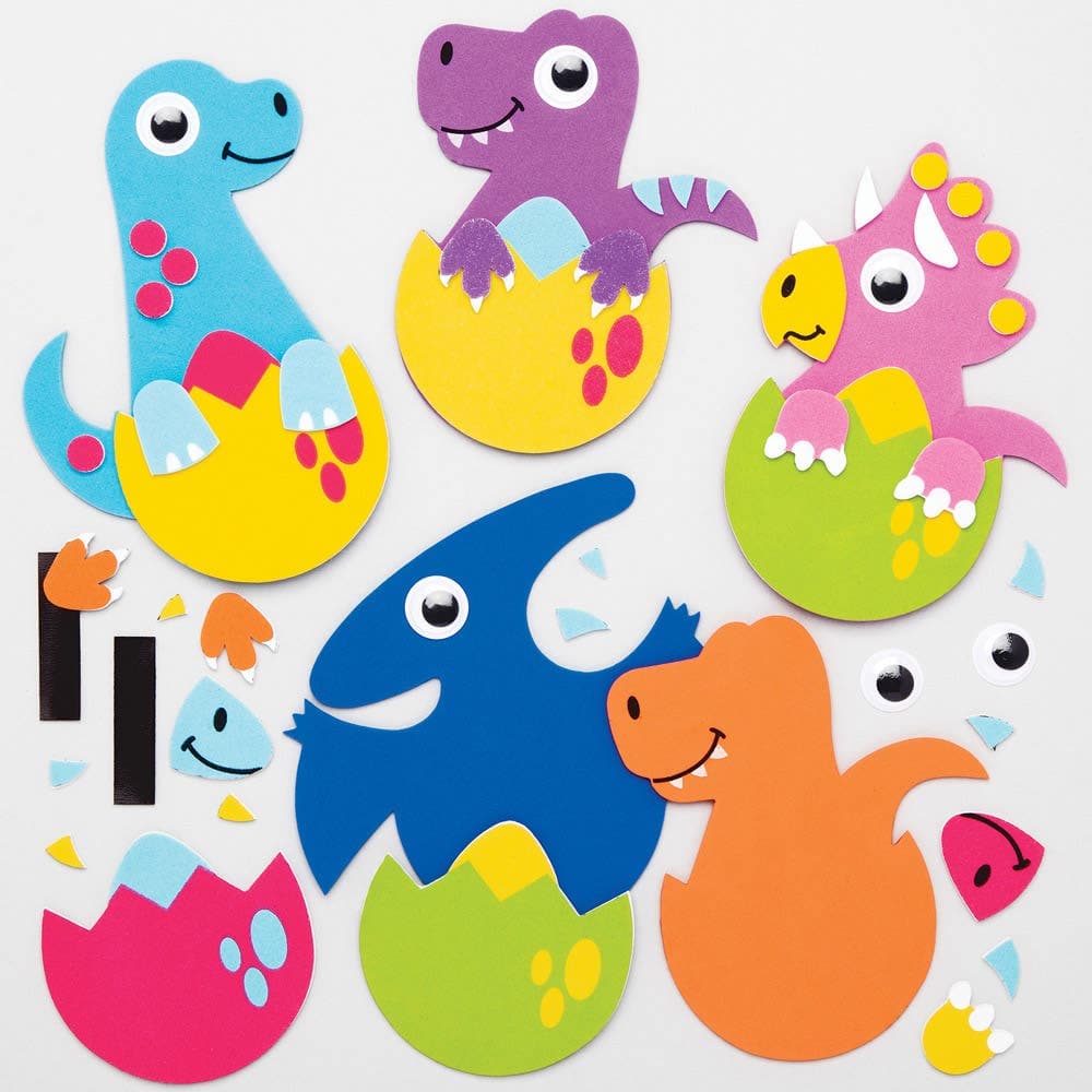 Dinosaur Egg Mix & Match Magnet Kits (Pack of 8) Art Craft Kits