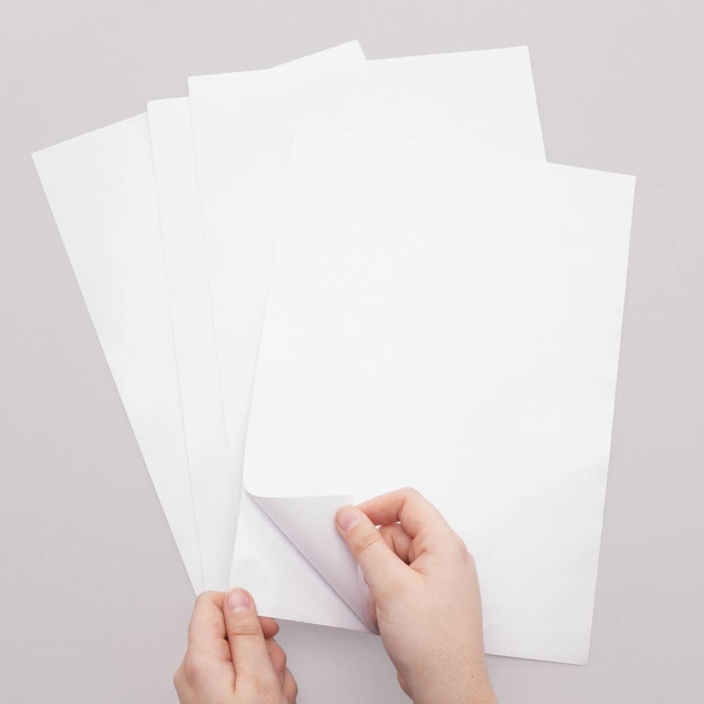 Double Sided Self-Adhesive Sheets (Pack of 5) Craft Embellishments, Cut To Size As Required, 210mm x 297mm