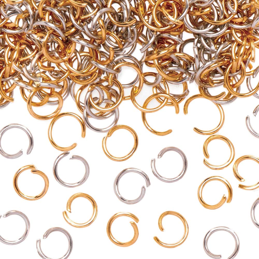 Gold & Silver Jump Rings (Pack of 200) Jewellery Gold & Silver