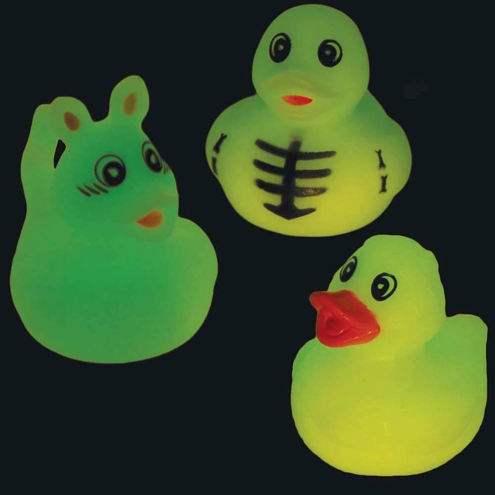 Halloween Glow in the Dark Rubber Ducks (Pack of 6) Halloween Toys