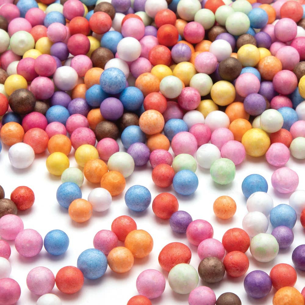 Mini Rainbow Colours Polystyrene Balls (Pack of 30g) 12 Assorted Colours, 8mm Diameter, Craft Embellishments