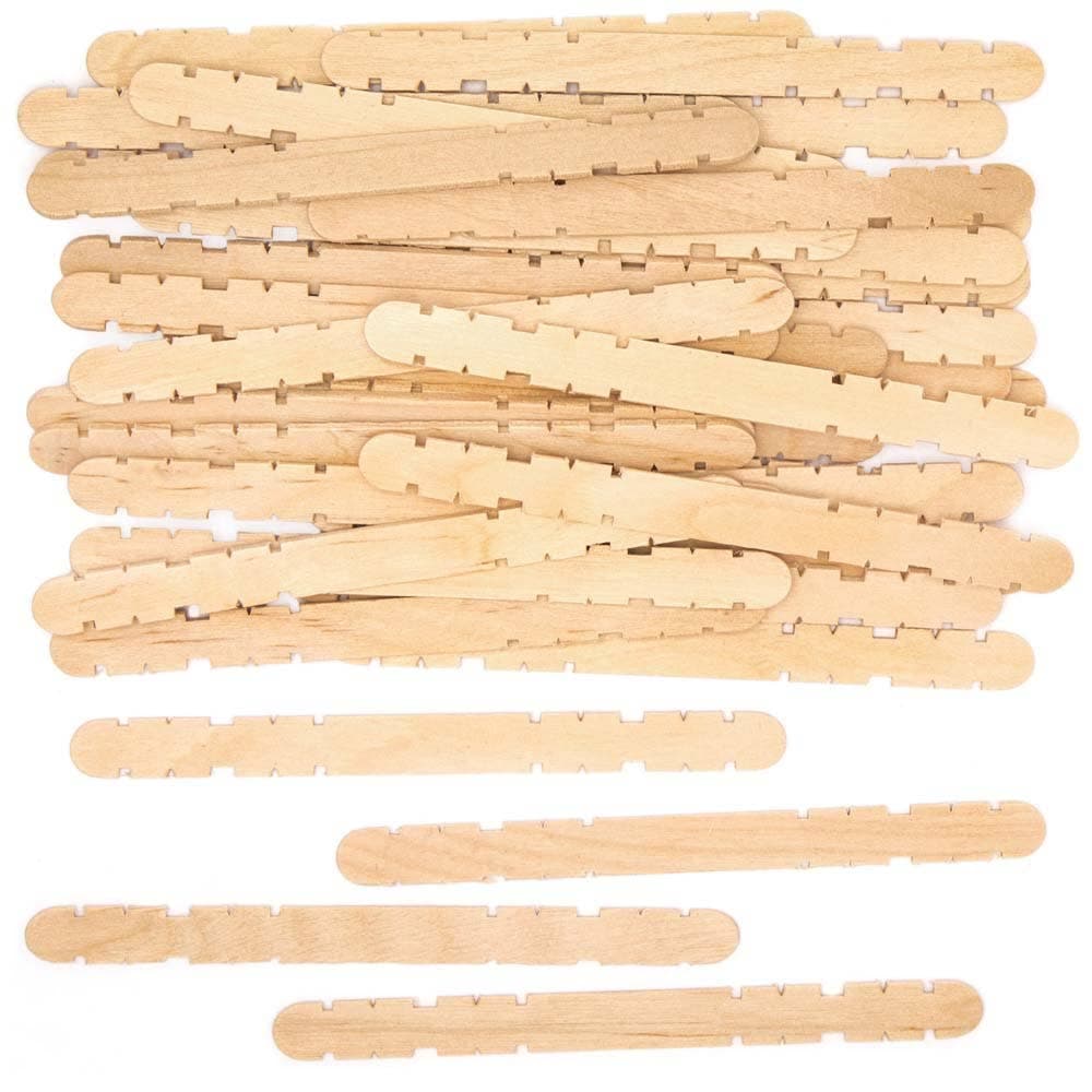 Natural Wooden Construction Sticks (Pack of 200) Natural Craft Materials