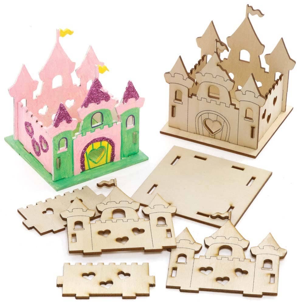 Castle Wooden Tealight Holder Kits (Pack of 3) Craft Kits For Kids