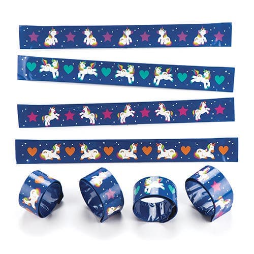 Rainbow Unicorn Snap-on Bracelets (Pack of 4)