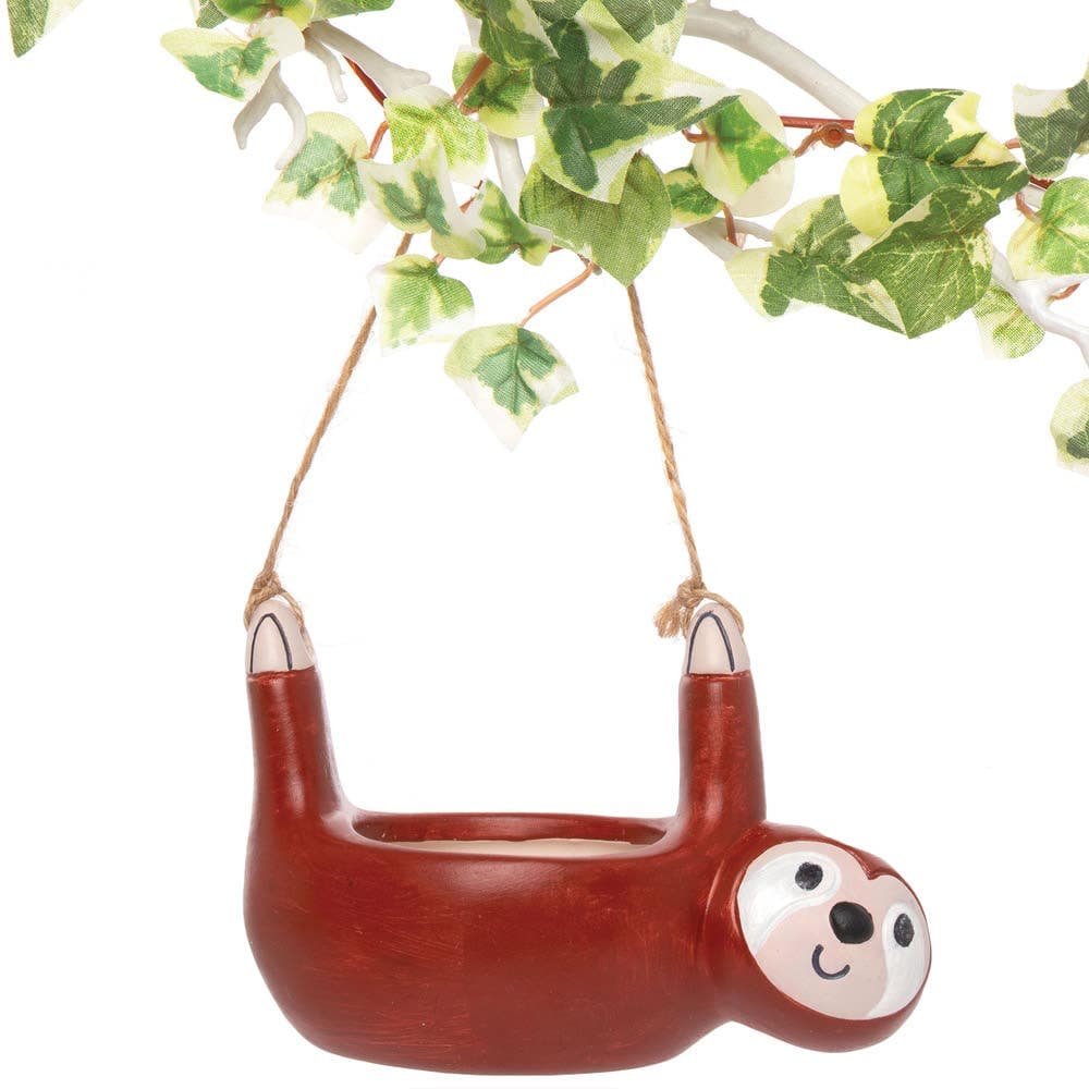 Sloth Ceramic Hanging Flowerpots (Box of 2) Nature Craft Kits