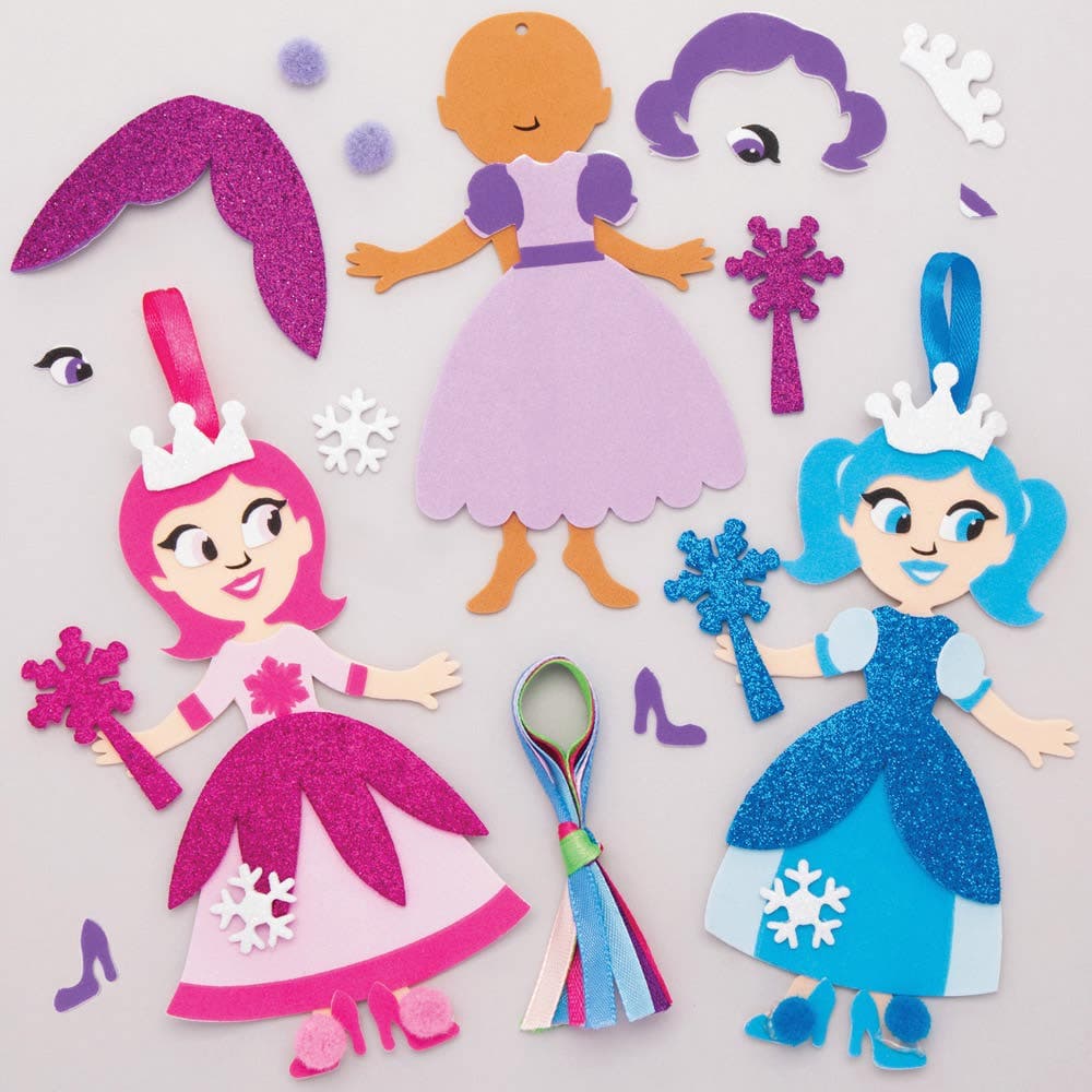 Snow Princess Mix & Match Decoration Kits (Pack of 6) Decoration Craft Kits