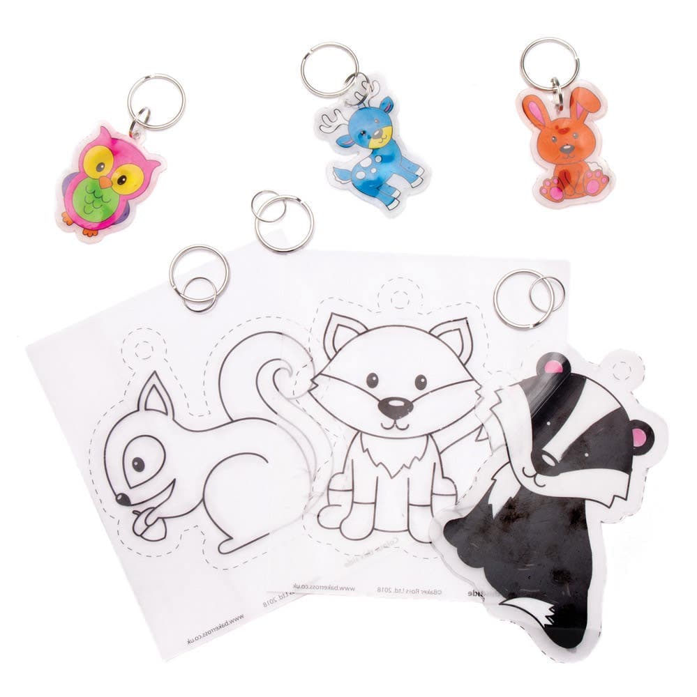 Woodland Animal Super Shrink Keyrings (Pack of 8) Small Toys